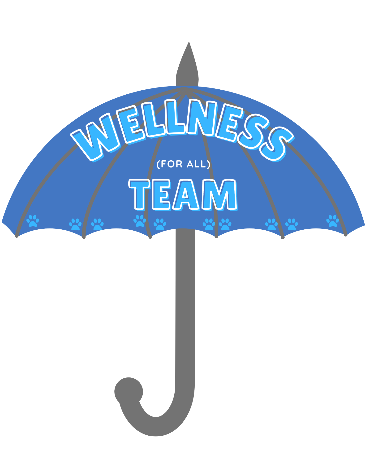 Logo - an umbrella with the words Wellness Team 
